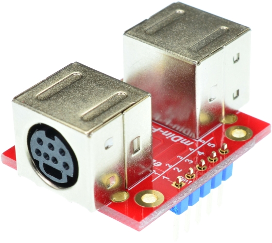 mini Din 4 Female connector Breakout Board